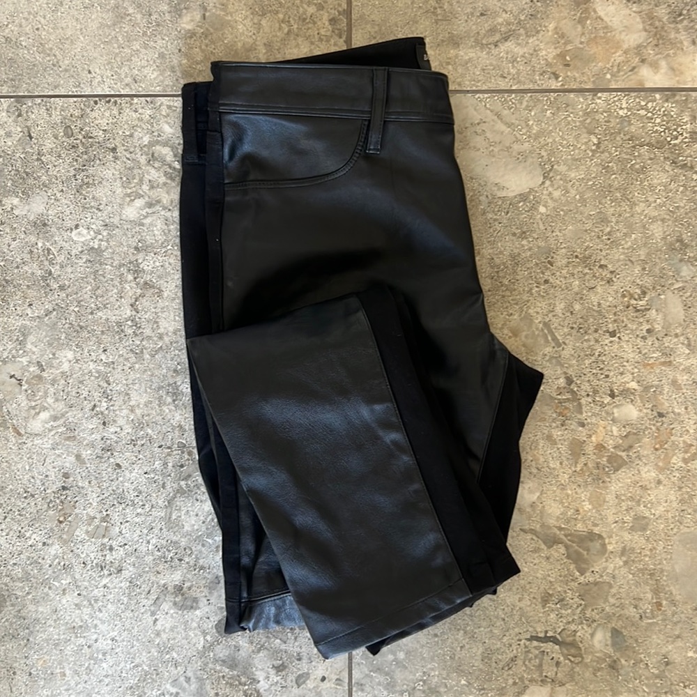 BANANA REPUBLIC faux leather front pant